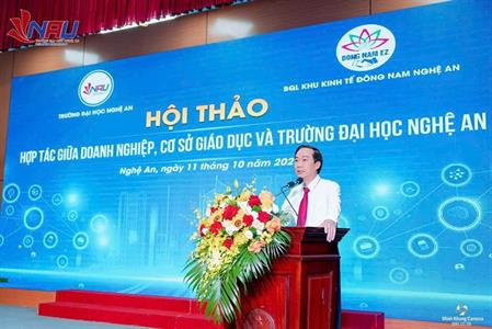 Hội thảo “Hợp tác giữa Doanh nghiệp, Cơ sở giáo dục và Trường Đại học Nghệ An”
