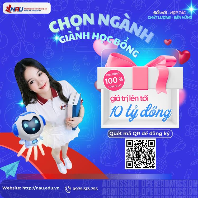 Chọn ngành học - Rinh ngay học bổng tại NAU 2026!